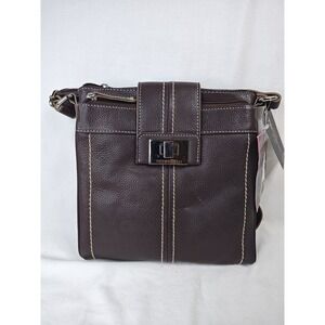 TIGNANELLO Fab Function Soft Leather Crossbody Bag Purse Brown New T84210